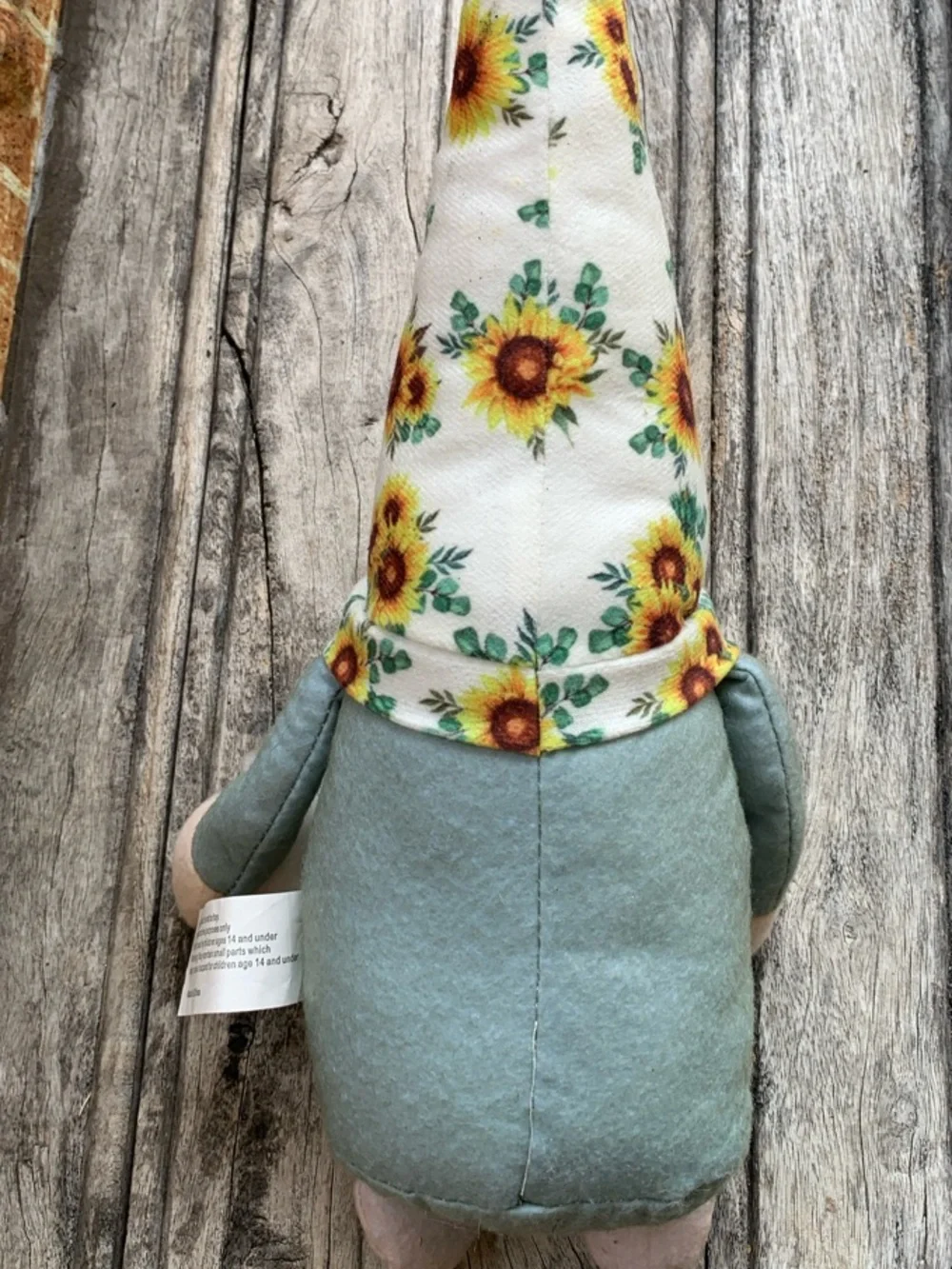 Sunflower Gnome Holding “You are my Sunshine” Sign and Brown Gnome